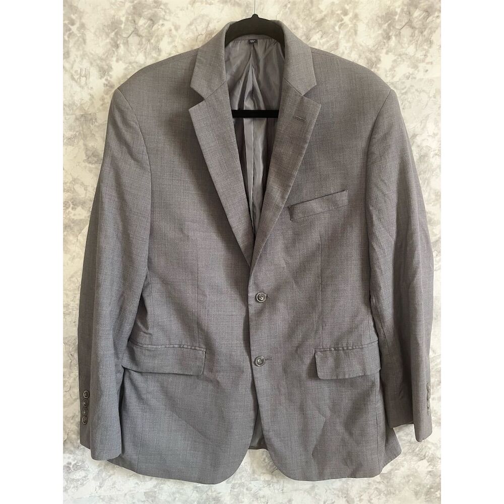 Jos. A. Bank Men's Gray Blazer 40R Two-Button Business Jacket